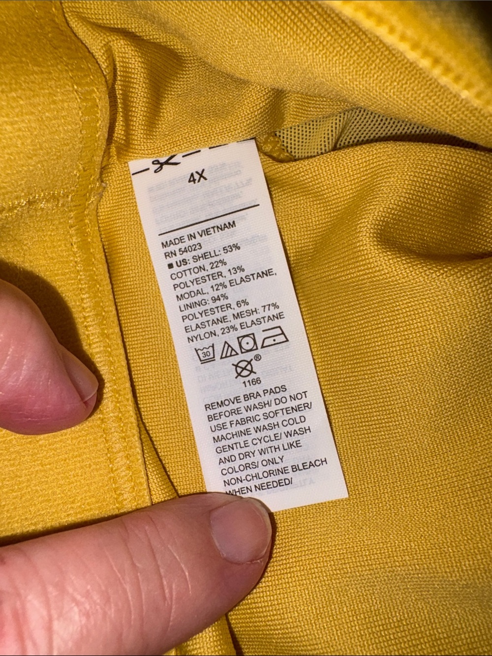 Old Navy Active PowerChill Light Support Yellow Cropped Sports Bra Plus Size 4X - Picture 11 of 15